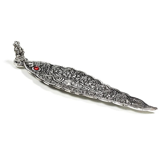 Brûleur d'encens Ganesh couleur argent