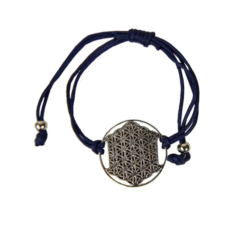 Bracelet Fleur de Vie Lien Bleu – L | Harmonie &amp; Style - vue d&