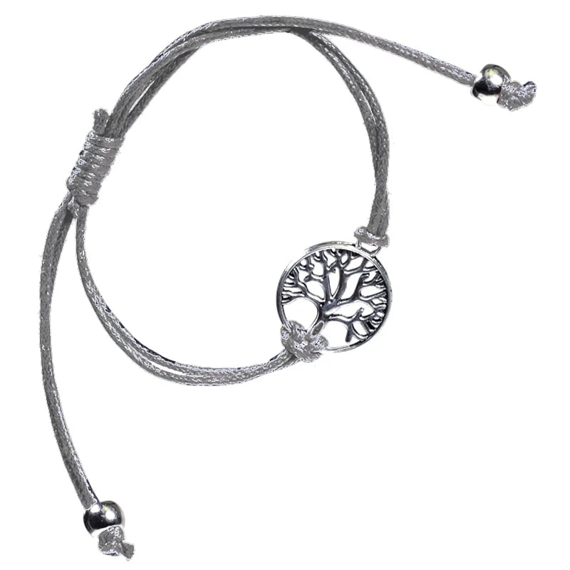 Bracelet Arbre de Vie Lien Gris – Élégance &amp; Symbolisme - vue d&