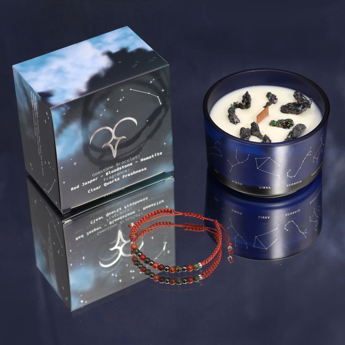 Coffret Cadeaux Bougie et Bracelet - Bélier : une idée cadeau attentionnée