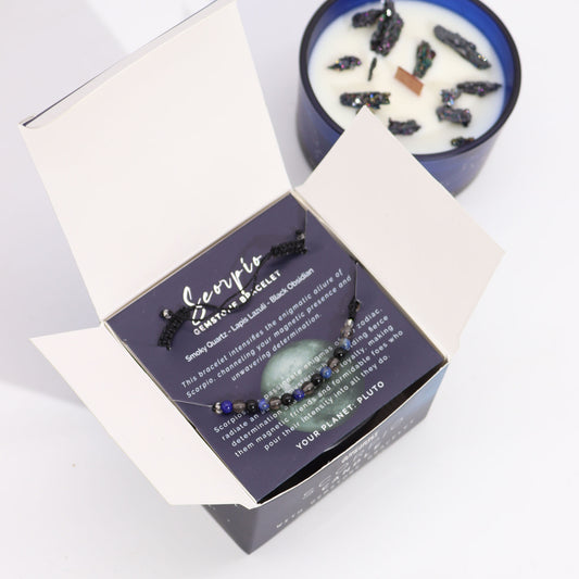 Coffret Cadeaux Bougie et Bracelet - Scorpion : une idée cadeau originale et attentionnée