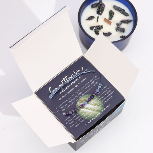 Coffret Cadeaux Bougie et Bracelet - Sagittaire : à offrir ou à s'offrir !