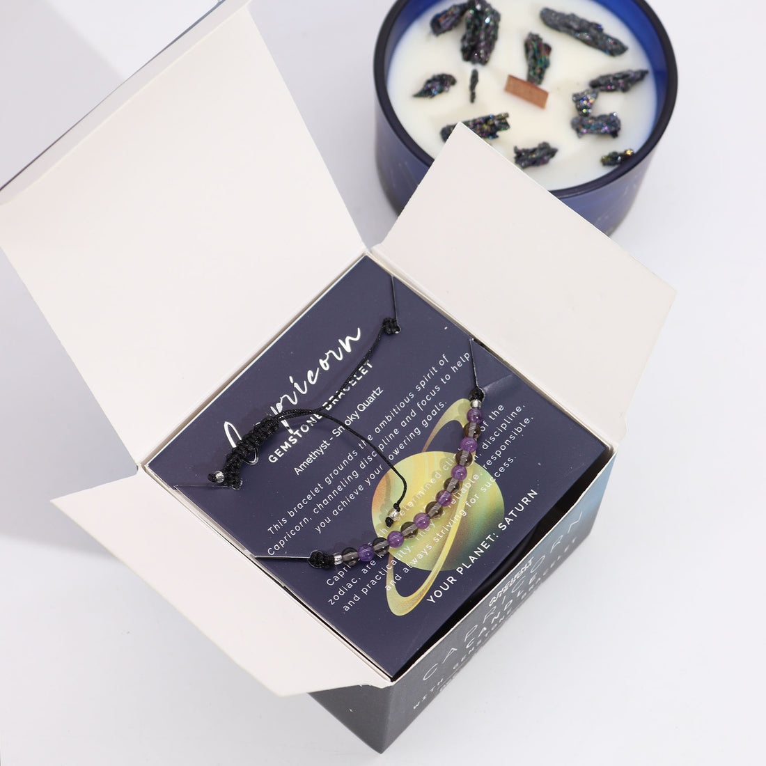Coffret Cadeaux Bougie et Bracelet - Capricorne : une idée cadeaux originale