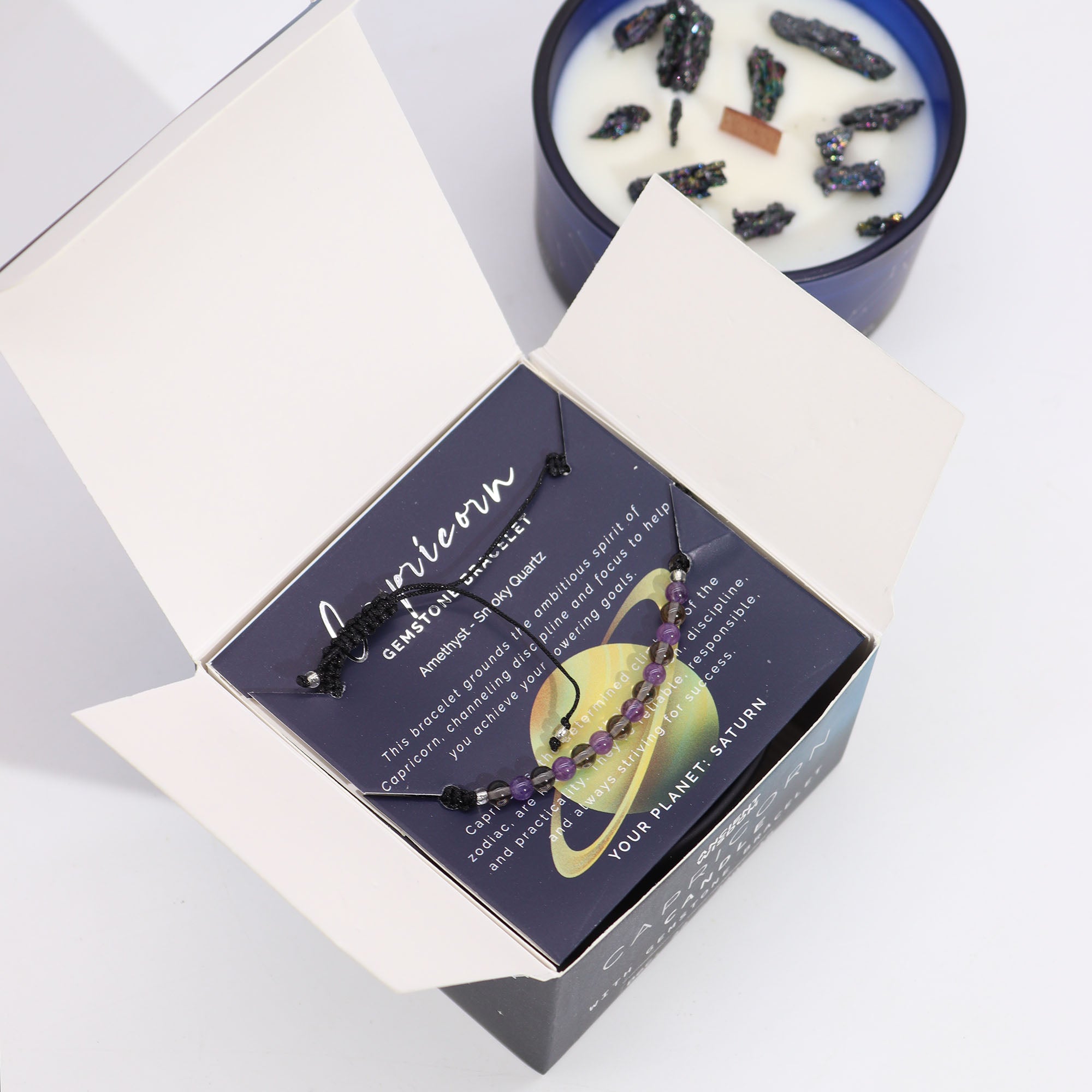 Coffret Cadeaux Bougie et Bracelet - Capricorne : une idée cadeaux originale