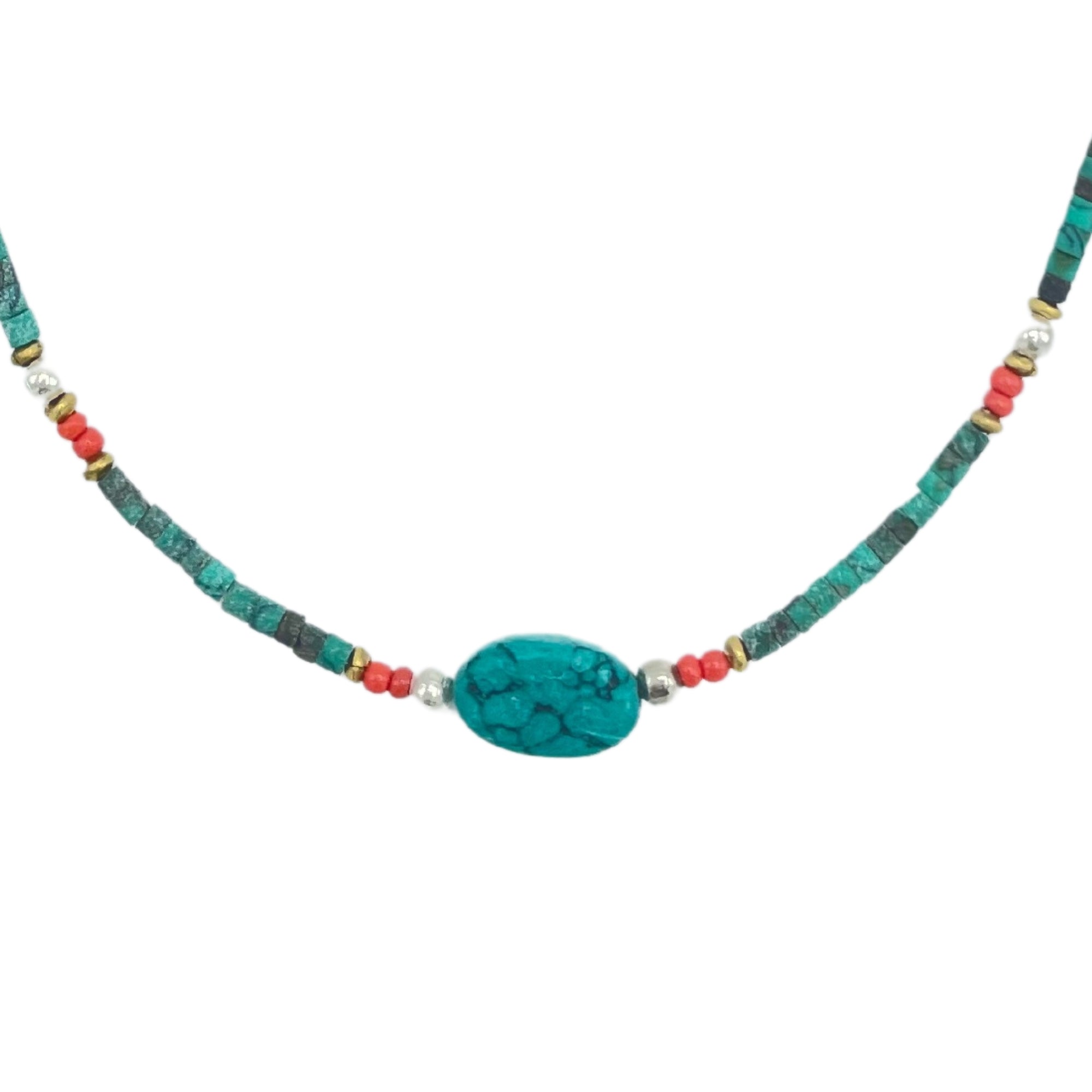 Collier de pierres précieuses - Turquoise : s&