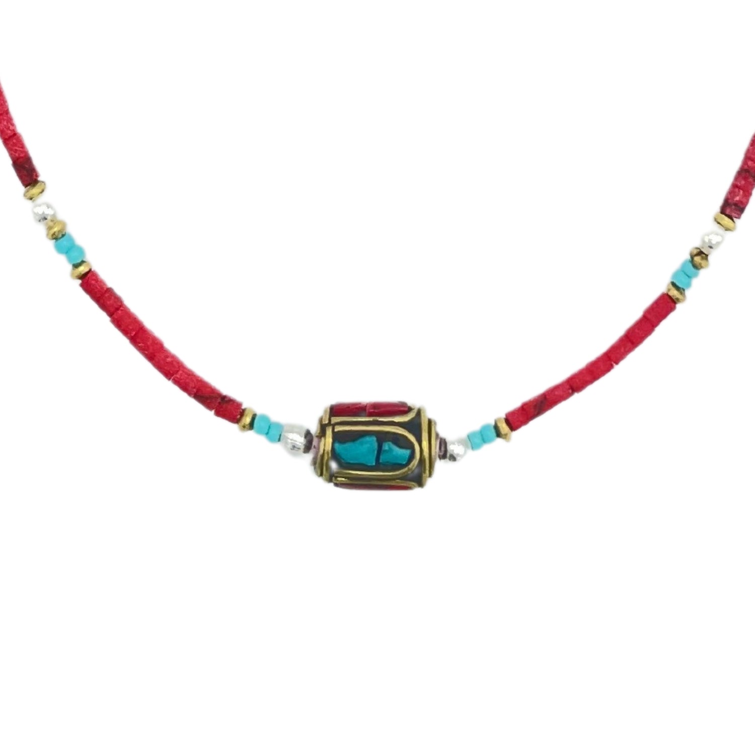Collier en corail - Élégance et artisanat népalais