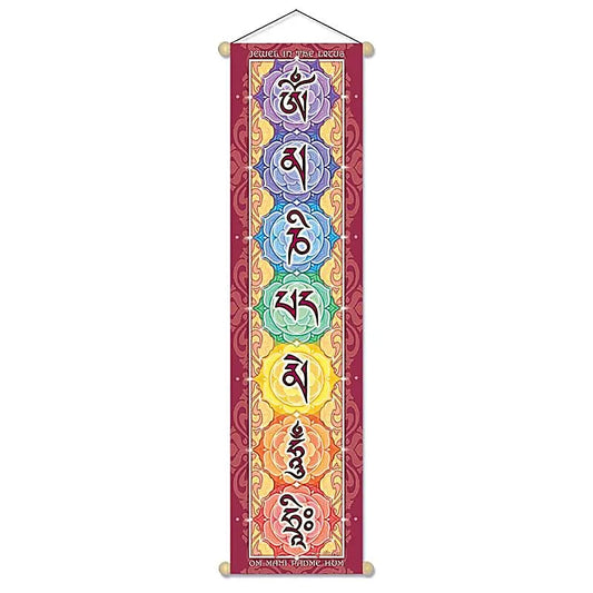 Petite bannière mantra Om Mani Padme Hum Hri