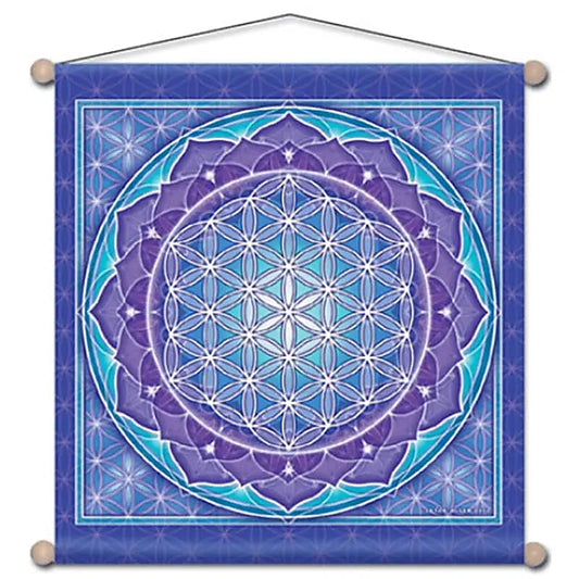 Bannière de méditation fleur de vie