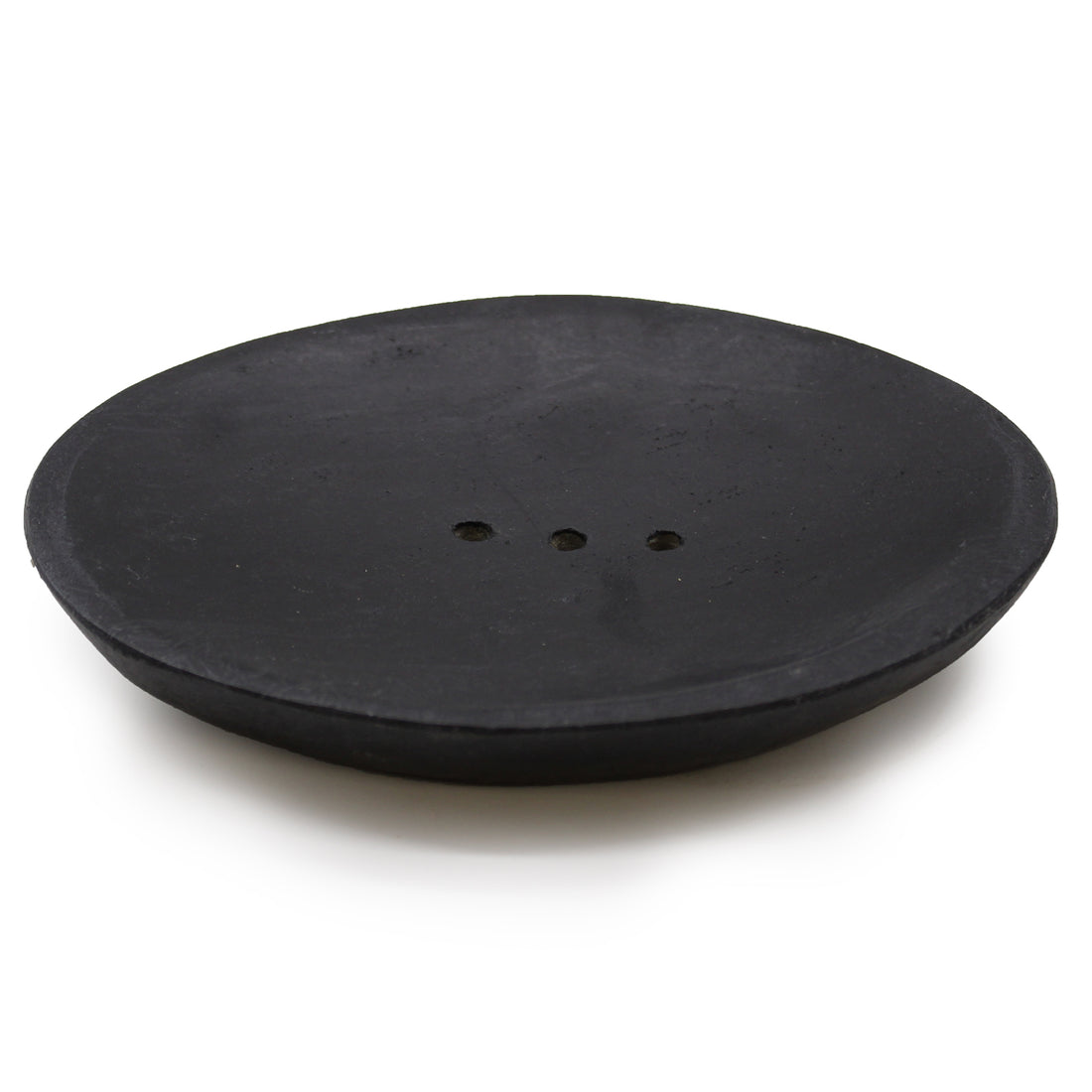 Porte savon ovale en marbre noir