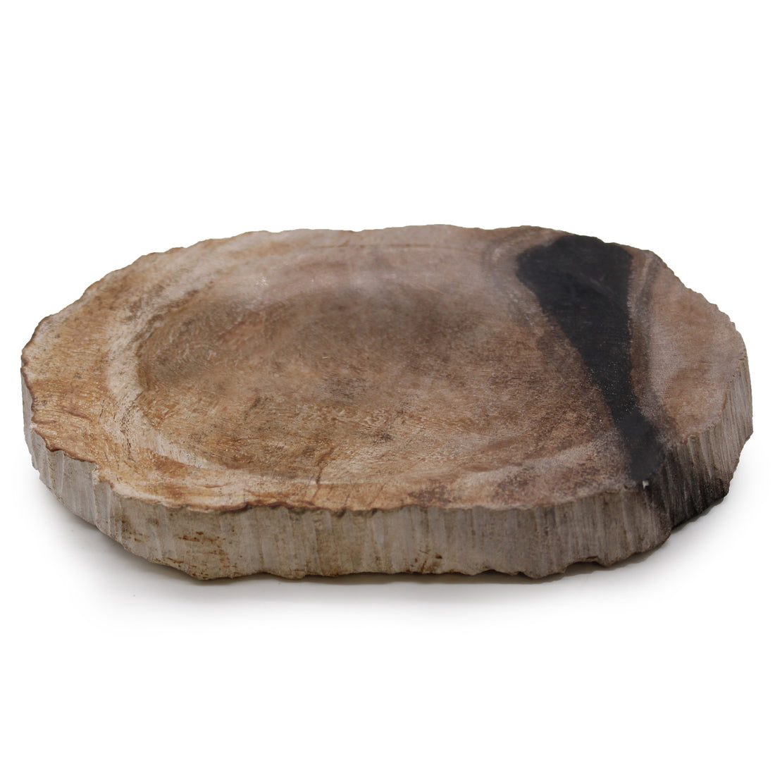 Porte savon noir en bois pétrifié