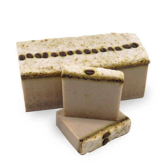 Pain de Savon Artisanal à l'Huile de Coco et Café Expresso