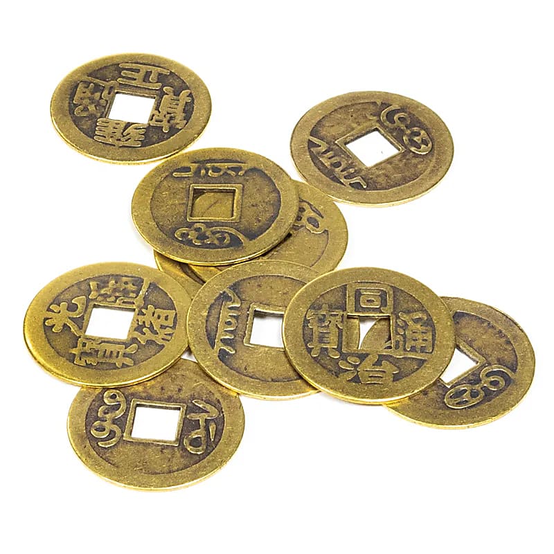 Pièces Chinoises Porte Bonheur - set de 10 pièces