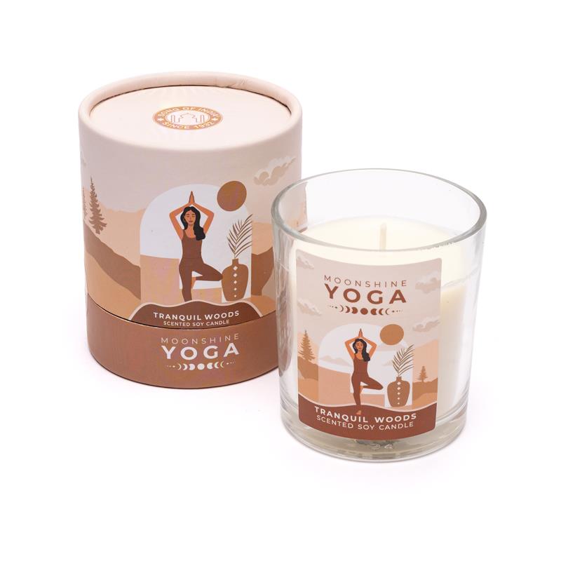 Bougie Moonshine Yoga - Forets tranquilles - cire de soja durable