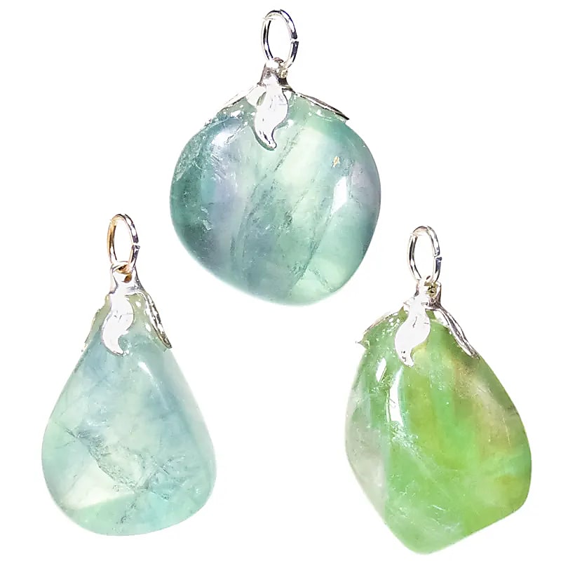 Pendentif en Fluorite Verte Naturelle
