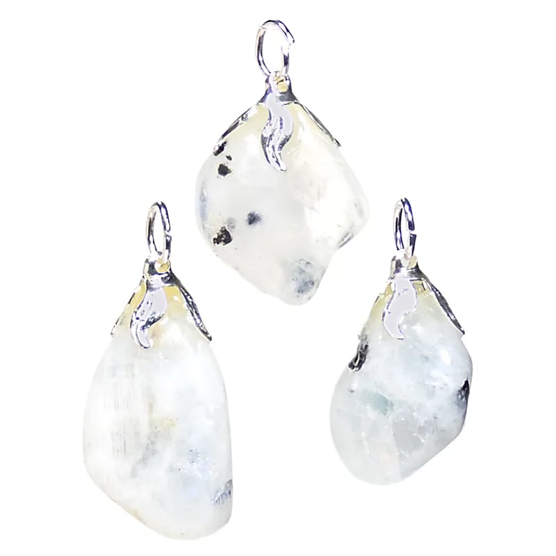 Pendentif en Labradorite Blanche