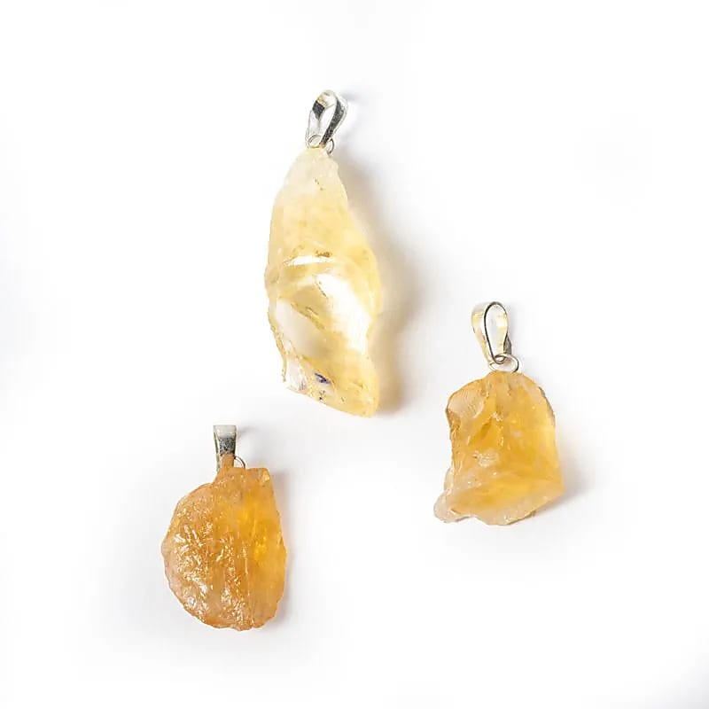 Pendentif en Citrine Quartz Fumé brut | 2,5 à 4 cm