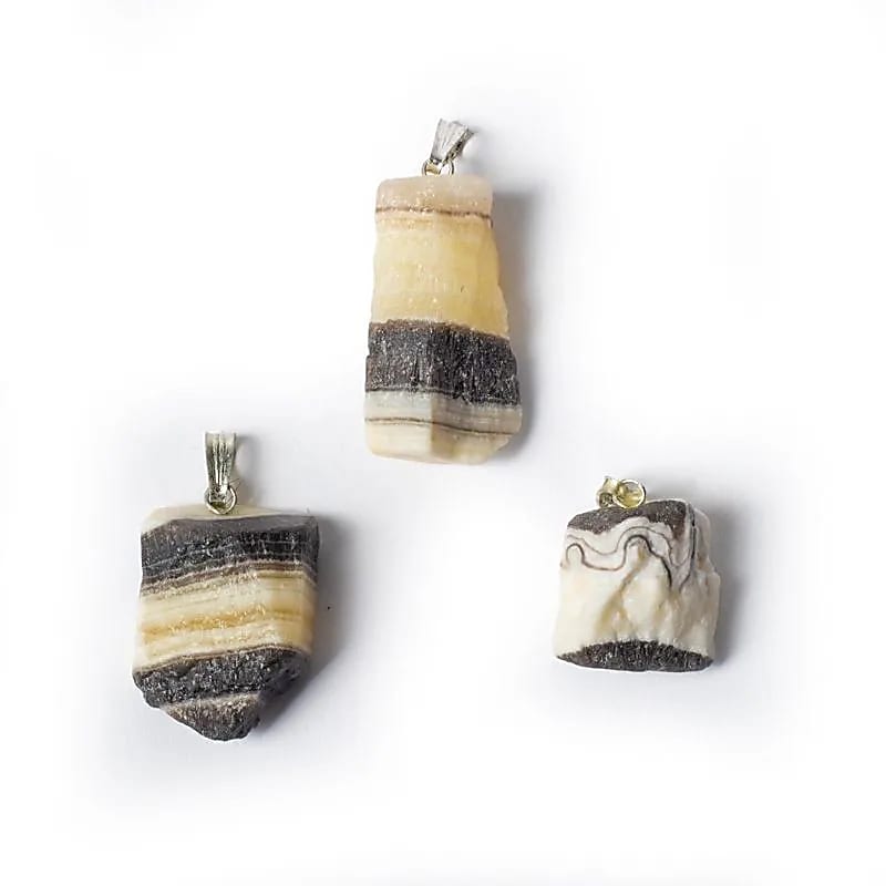 Pendentif en Onyx Zèbre Brut Naturel