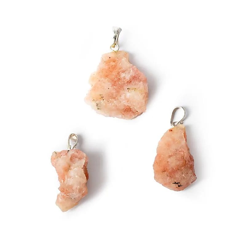 Pendentif Soleil avec Pierre Précieuse Brute