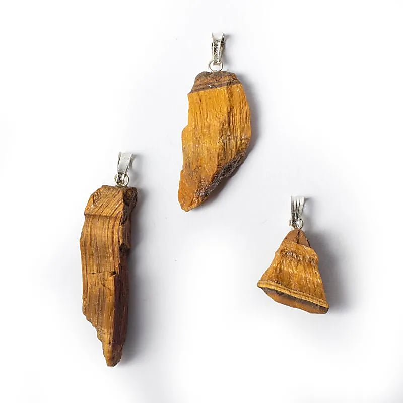 Pendentif en Oeil de Tigre brut