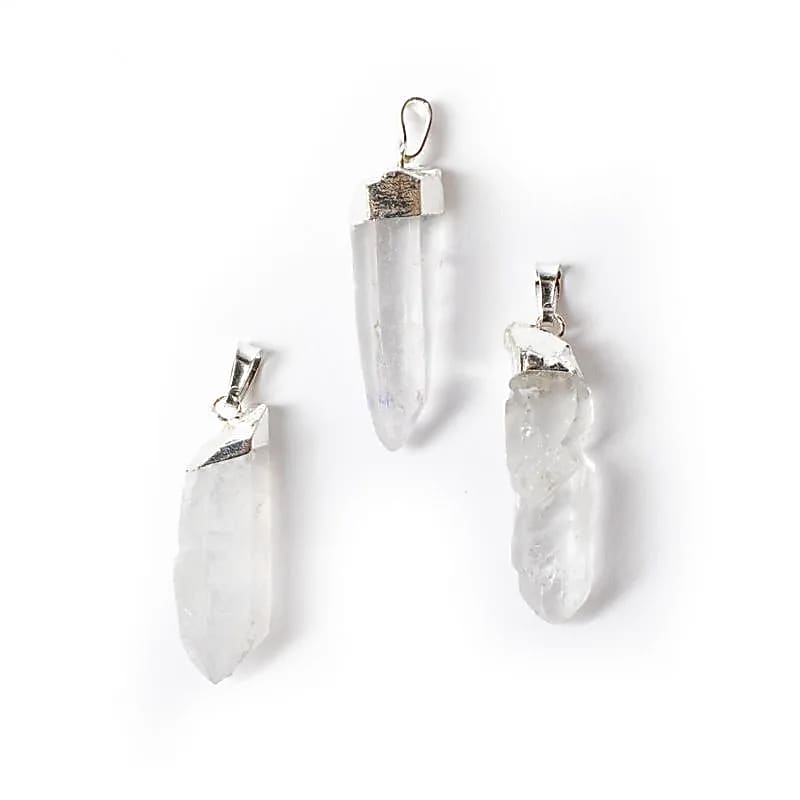 Pendentif en Cristal de Roche Naturel brut