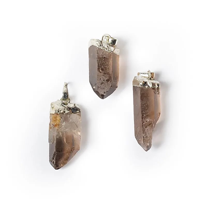 Pendentif en Quartz Fumé Naturel brut