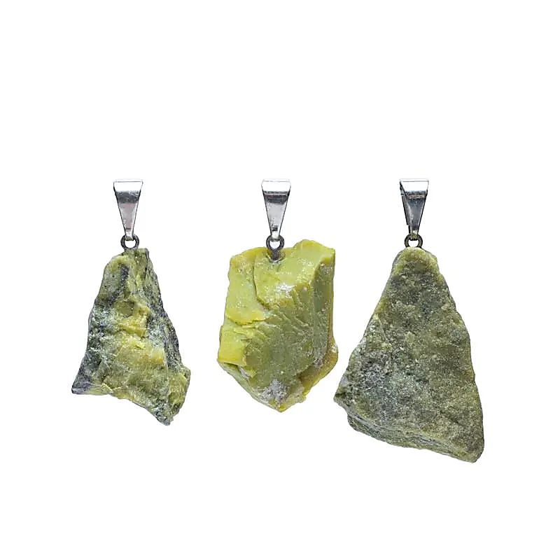 Pendentif en Serpentinite brute