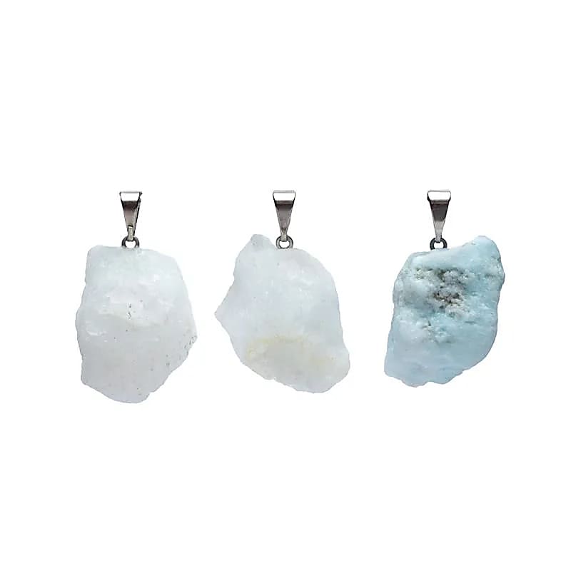 Pendentif Brut en Hémimorphite Naturelle