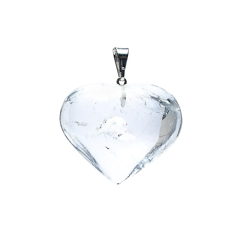 Pendentif Cœur en Cristal de Roche