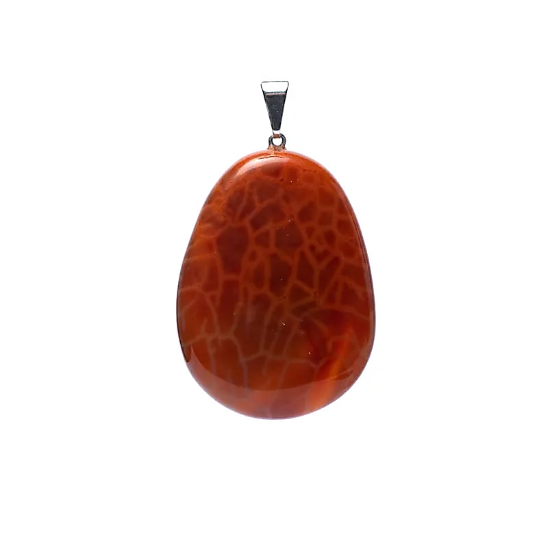 Pendentif en Agate de Feu Forme Goutte
