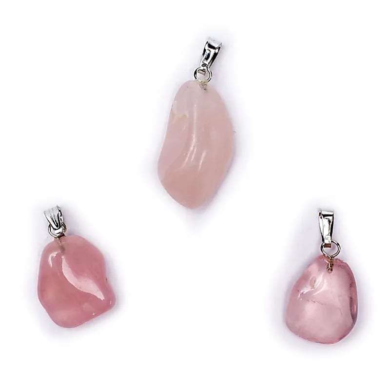 Pendentif en Quartz Rose avec crochet