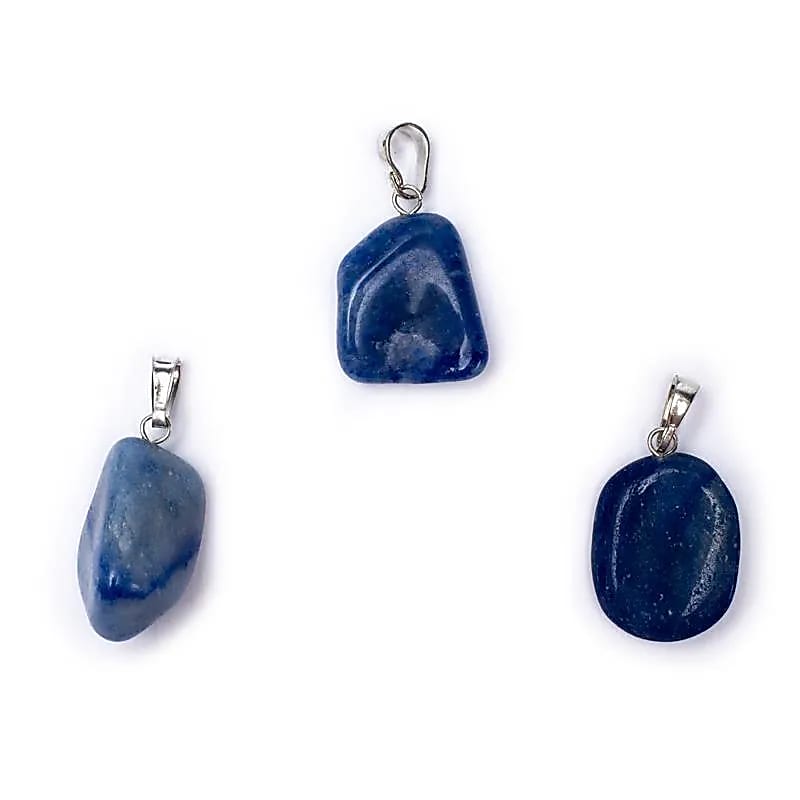 Pendentif en Quartz Bleu avec crochet