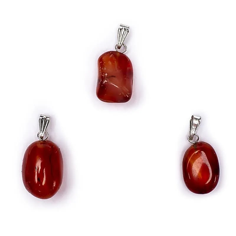 Pendentif en Agate Rouge avec Crochet Élégant