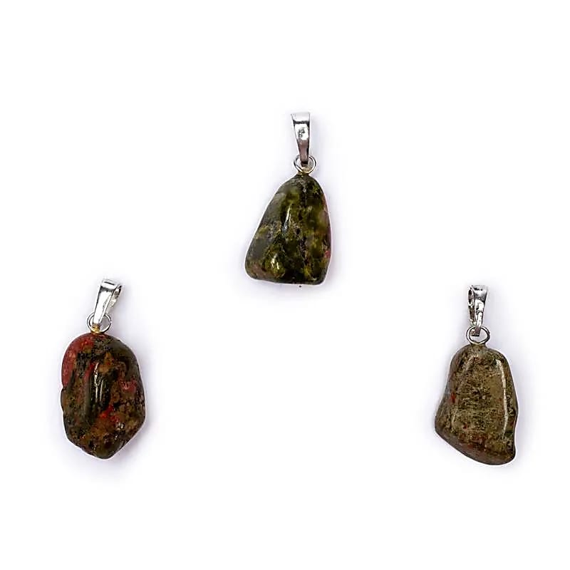 Pendentif Unakite avec crochet