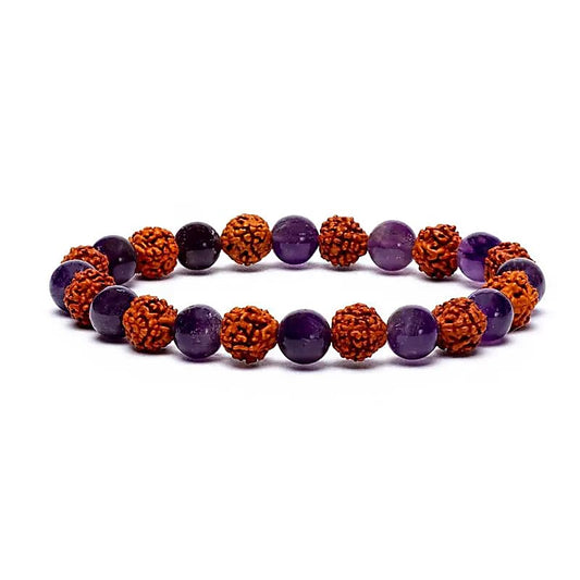 Bracelet Rudraksha - Améthyste