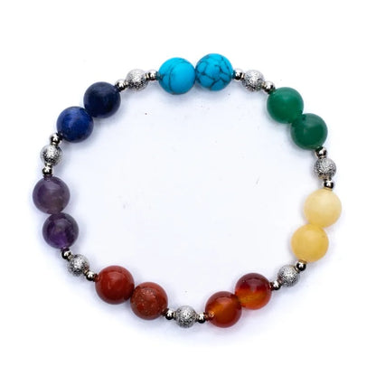 Bracelet 7 chakras | Pierres 7 mm - élastique de +- 6 cm
