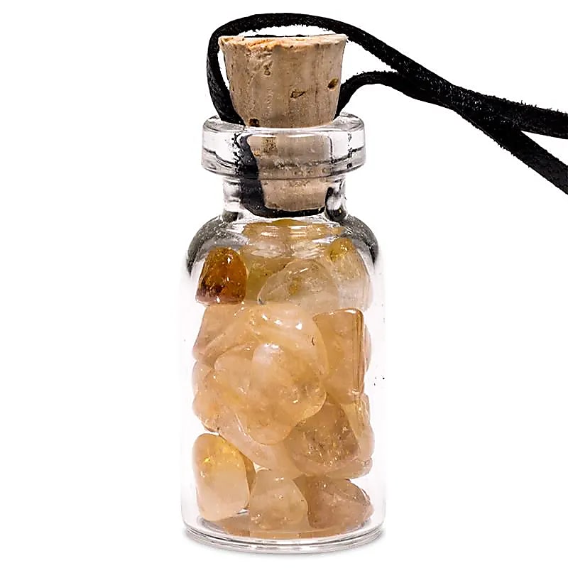 Bouteille en verre de pierres Citrine