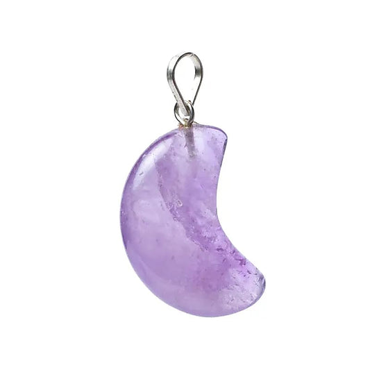 Pendentif Lune en Améthyste