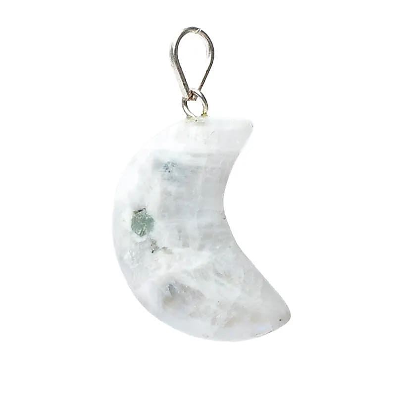 Pendentif Lune en Pierre de Lune