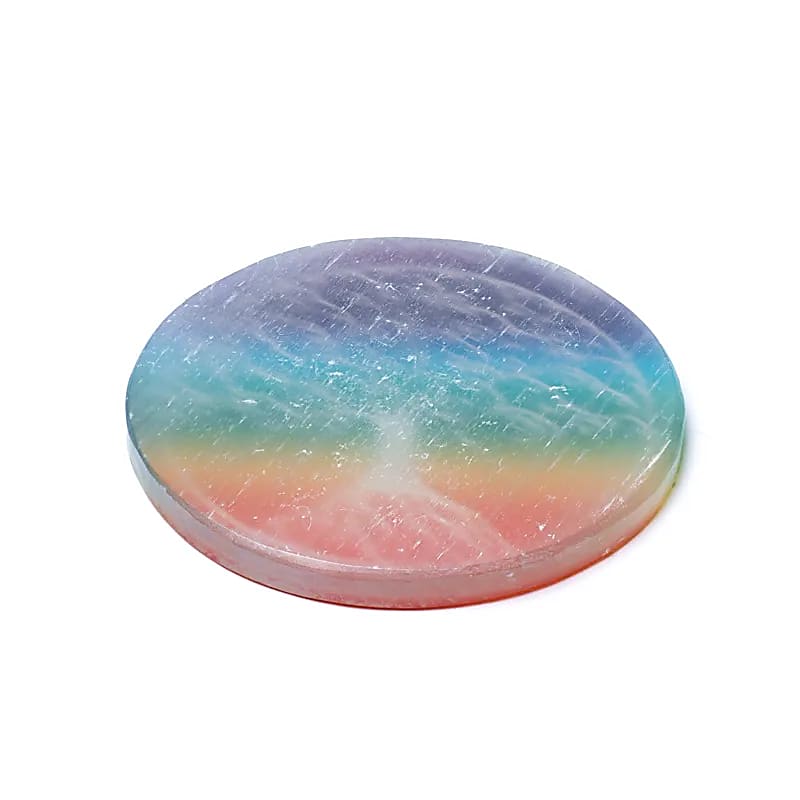 Sous-verres en Sélénite - Décoration bouddhiste