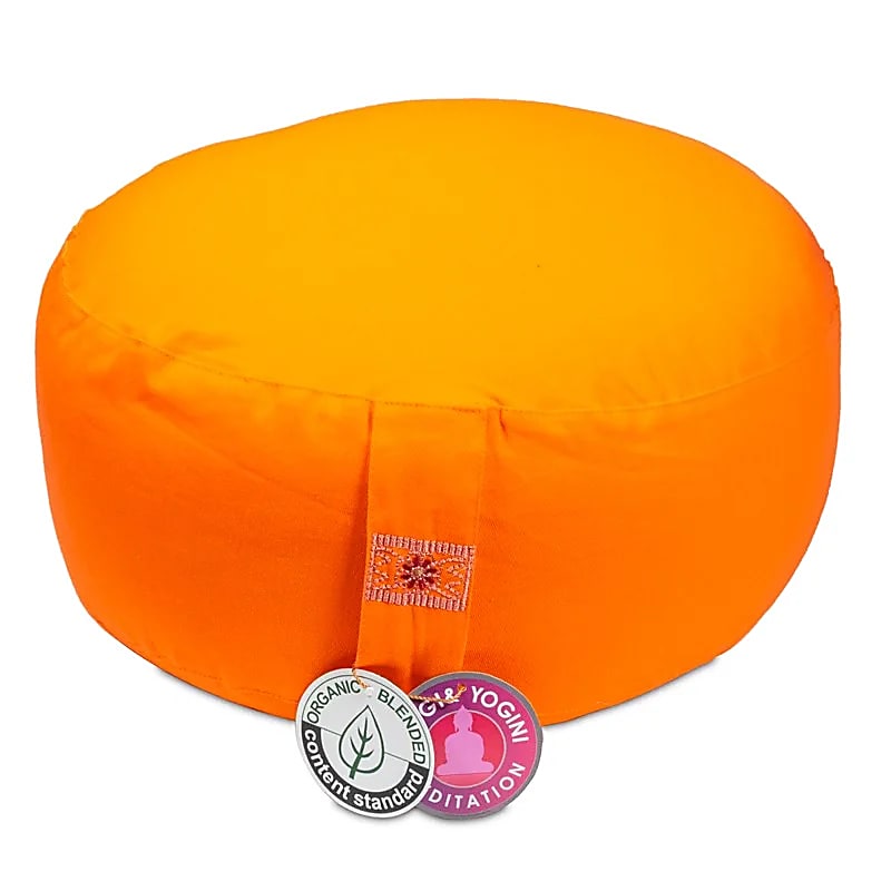 Coussin de méditation coton BIO | 33 x 17 cm - Orange - Astroia