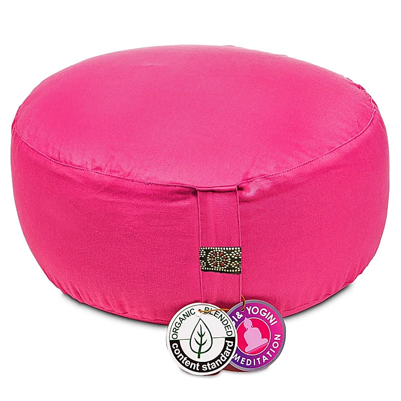 Coussin de méditation coton BIO | 33 x 17 cm - Rose - Astroia