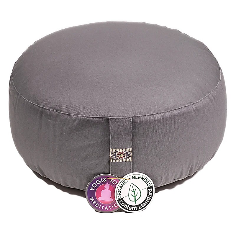 Coussin de méditation coton BIO | 33 x 17 cm - Gris - Astroia