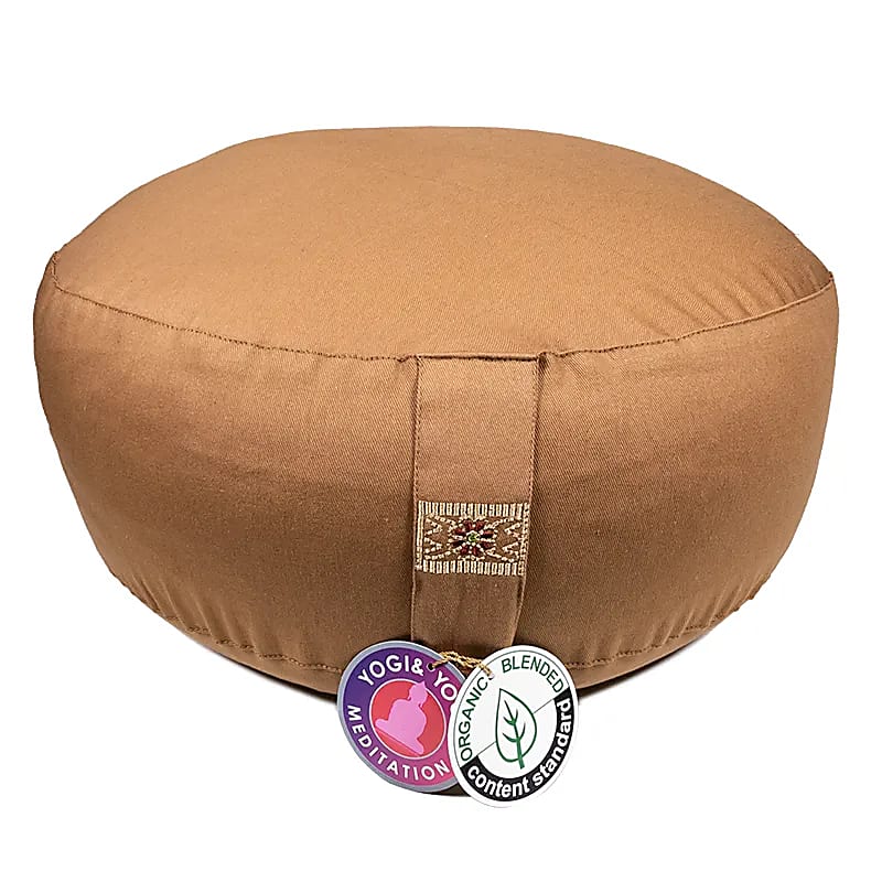 Coussin de méditation coton BIO | 33 x 17 cm - Marron - Astroia