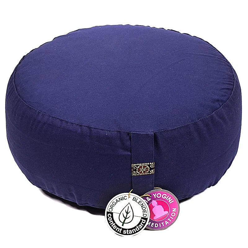 Coussin de méditation coton BIO | 33 x 17 cm - Indigo - Astroia