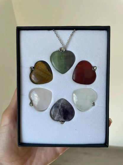 Idée cadeau original pour ce coffret de 6 pendentifs Coeur
