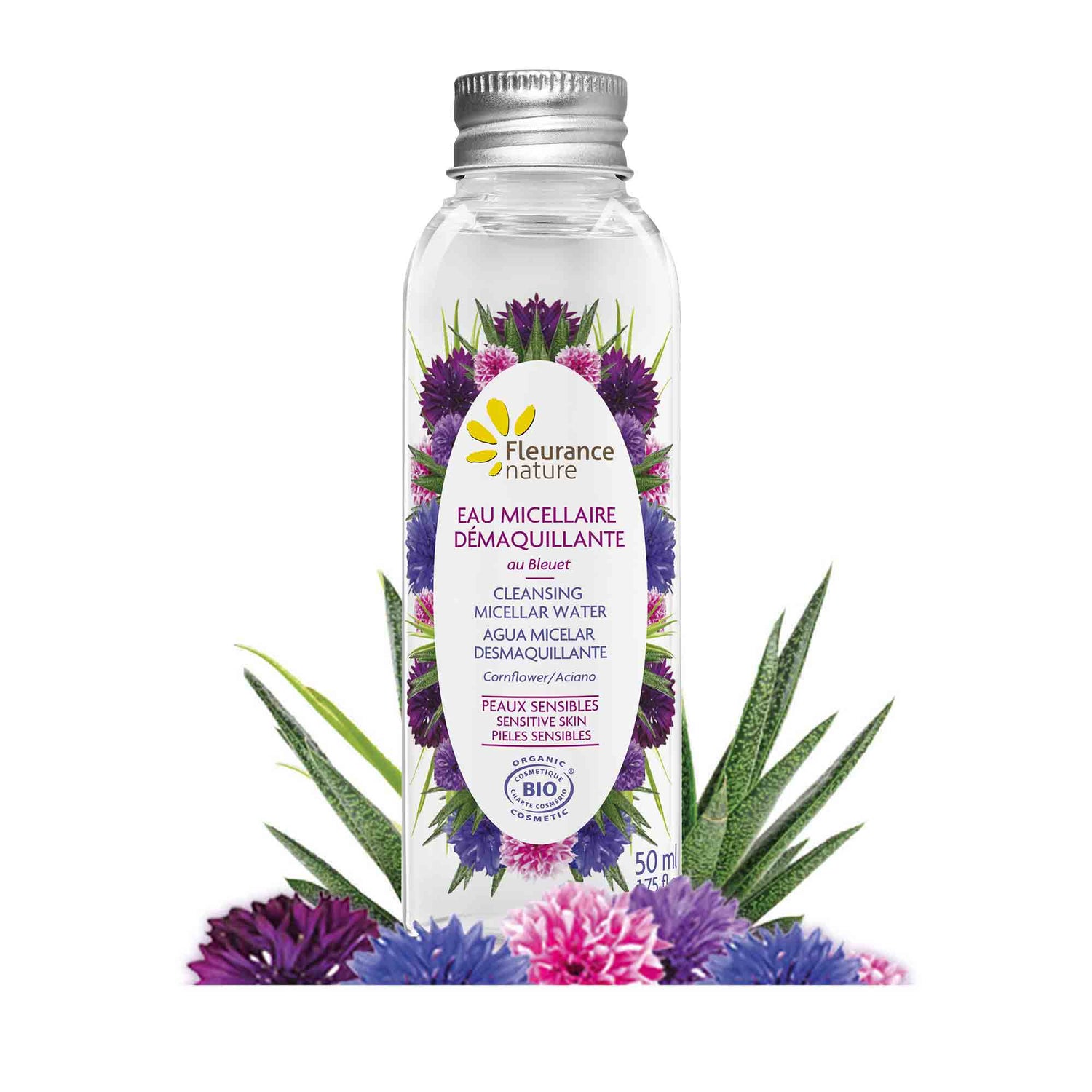 Eau micellaire démaquillante au bleuet | 50ml