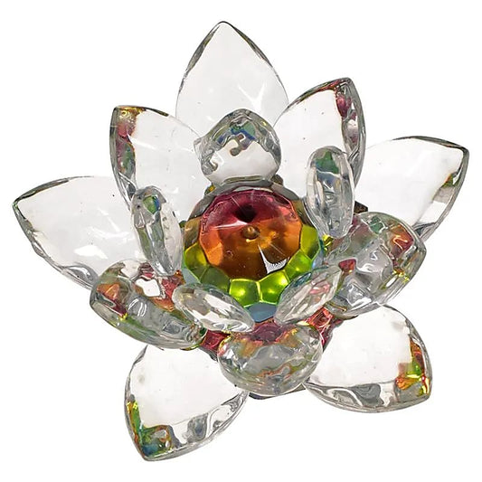 Cristal arc-en-ciel - Fleur de Lotus