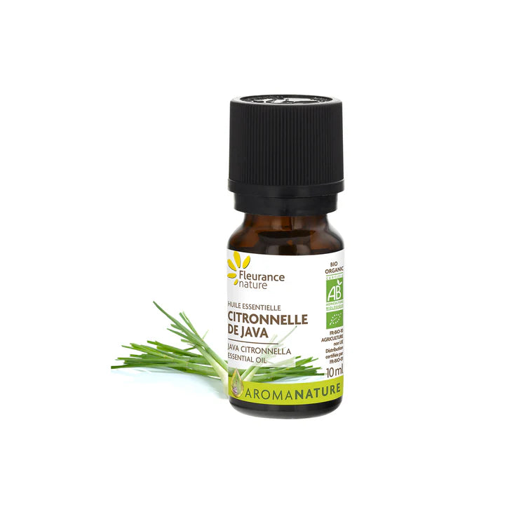 Huile Essentielle de Citronnelle de Java Bio | Répulsif Insectes &amp; Purification - flacon de 10ml