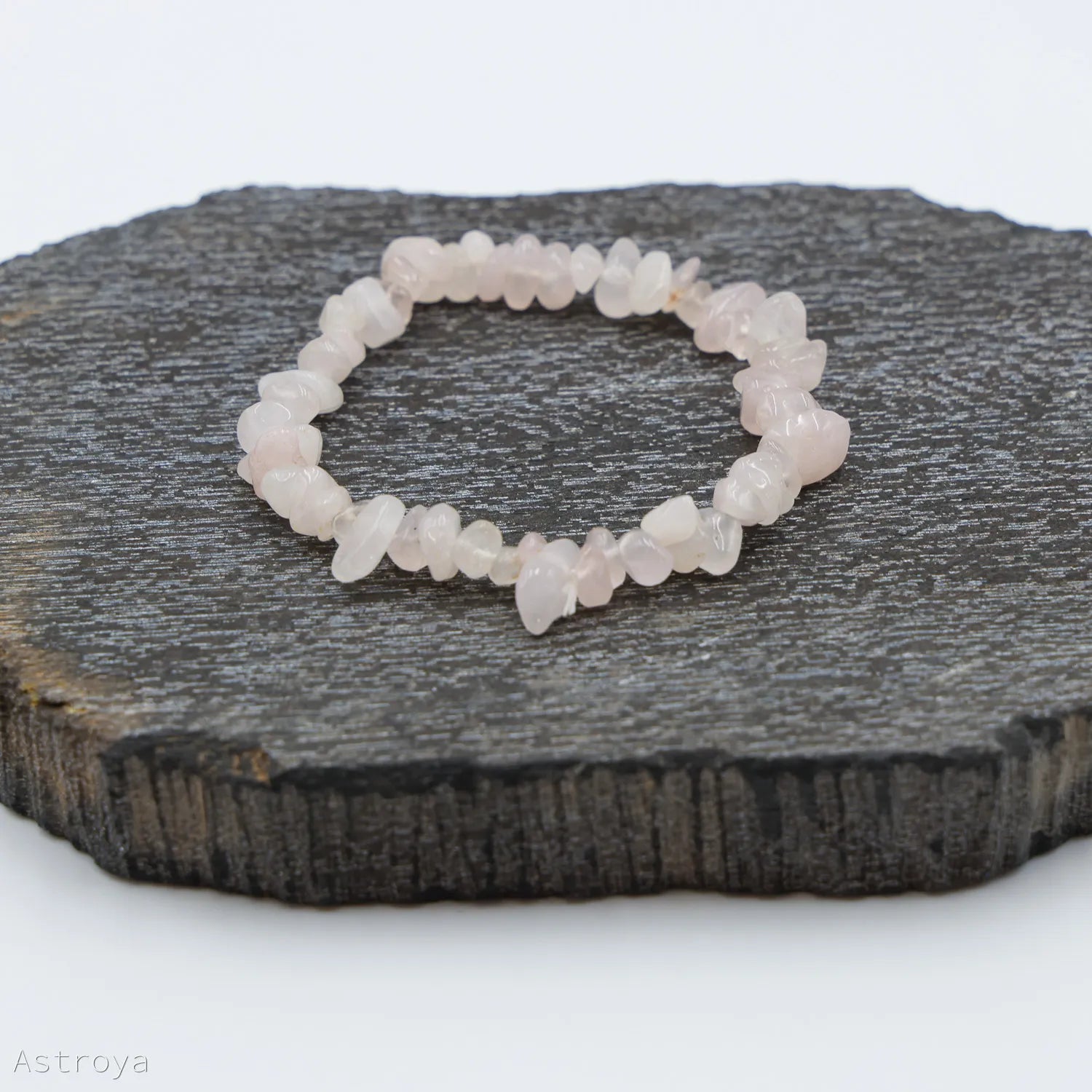douceur du quartz rose pour ce Bracelet chips de Quartz Rose