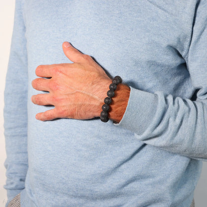 Bracelet Pierre de Lave - 12 mm